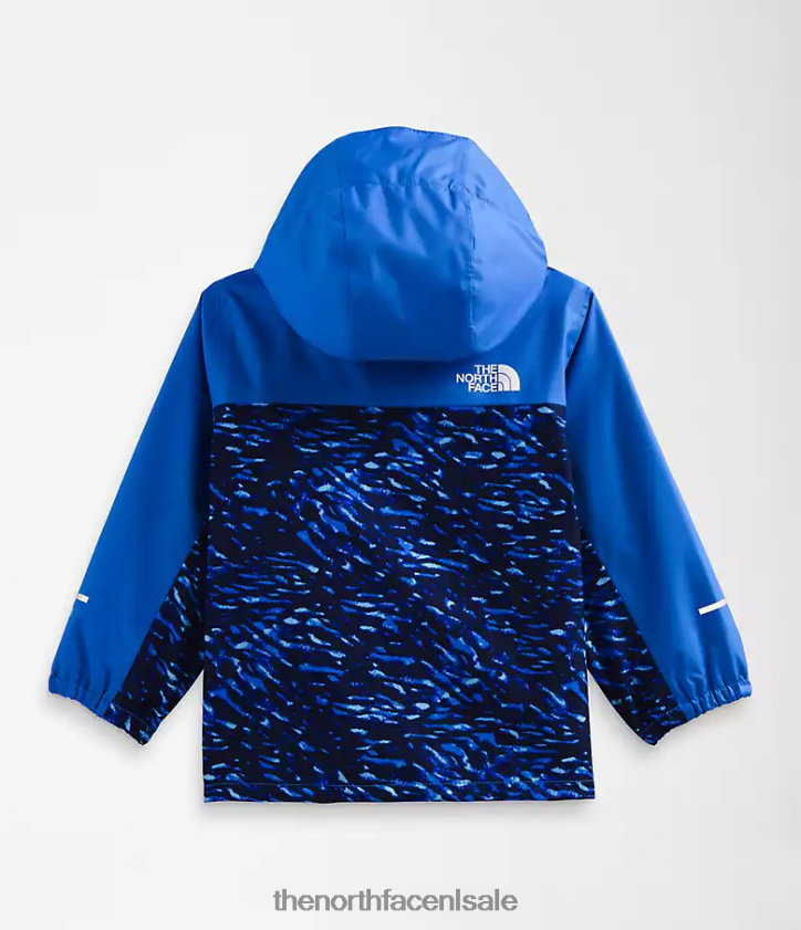 Baby Antora regenjas The North Face P464ZN587 kleding tnf blauwe vogel camouflageprint