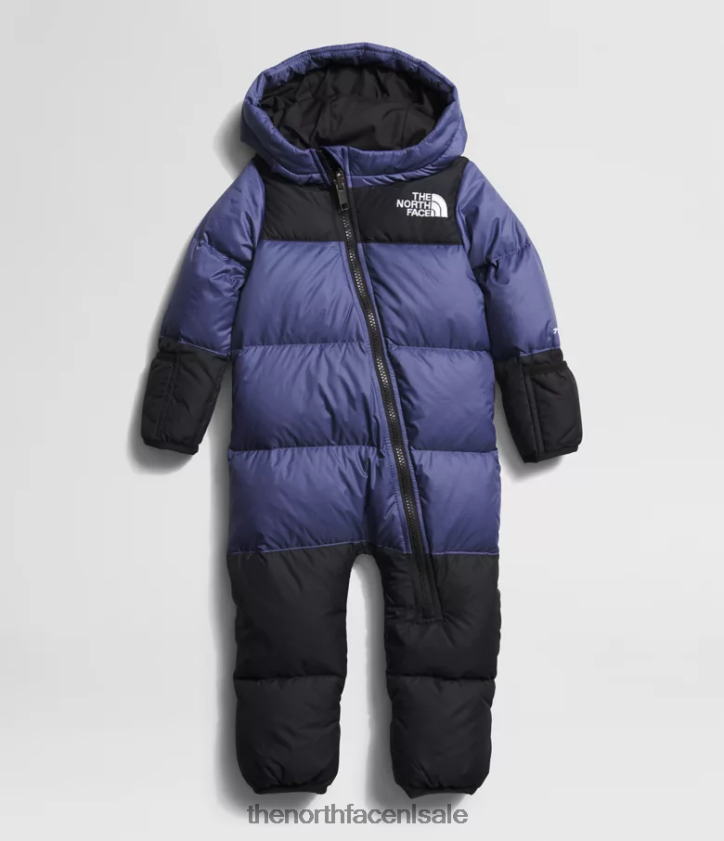 Baby Retro nuptse uit 1996 uit één stuk The North Face P464ZN93 kleding grot blauw