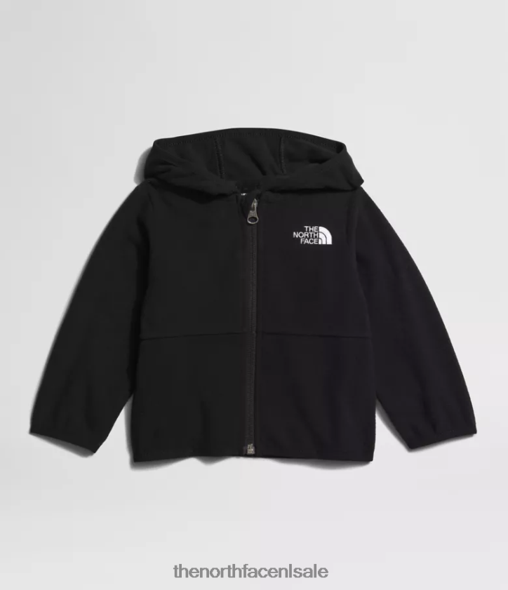 Baby gletsjerhoodie met volledige ritssluiting The North Face P464ZN990 kleding tn zwart