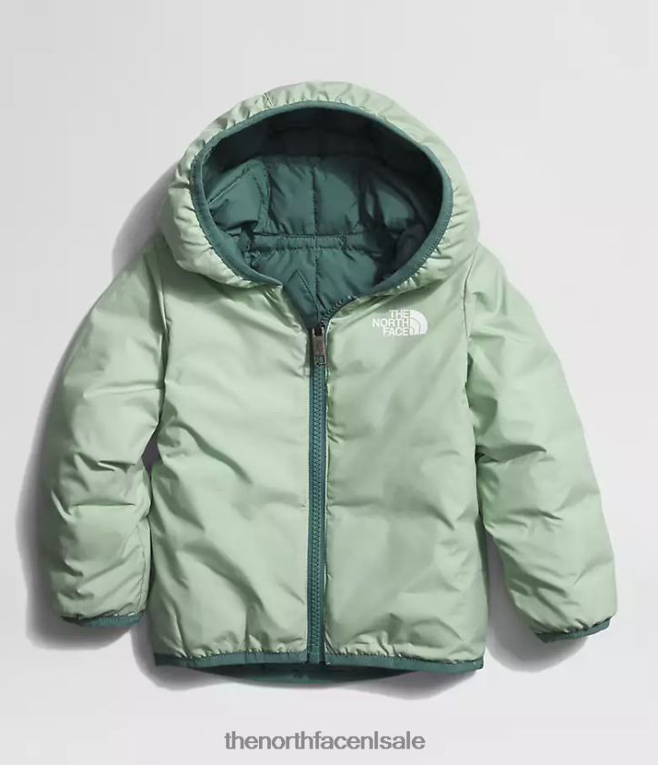 Baby omkeerbaar thermoballjack met capuchon The North Face P464ZN636 kleding donkere salie