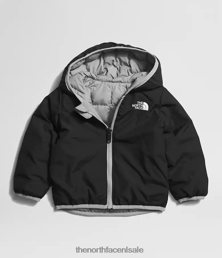 Baby omkeerbaar thermoballjack met capuchon The North Face P464ZN638 kleding grijs samenvoegen