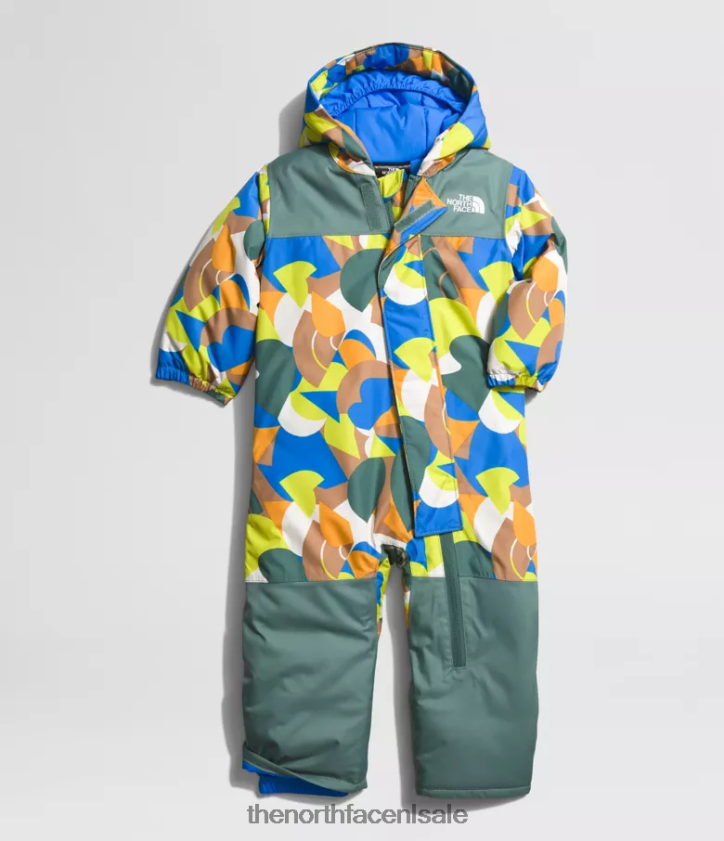 Baby vrijheid sneeuwpak The North Face P464ZN274 kleding amandelboter grote abstracte print