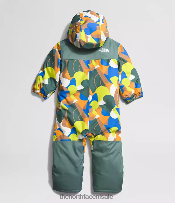 Baby vrijheid sneeuwpak The North Face P464ZN274 kleding amandelboter grote abstracte print