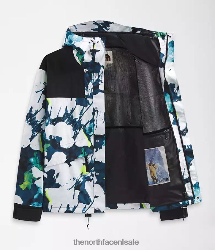 Heren 86 retro bergjas The North Face P464ZN1293 kleding smt marineblauwe abstracte bloemenprint