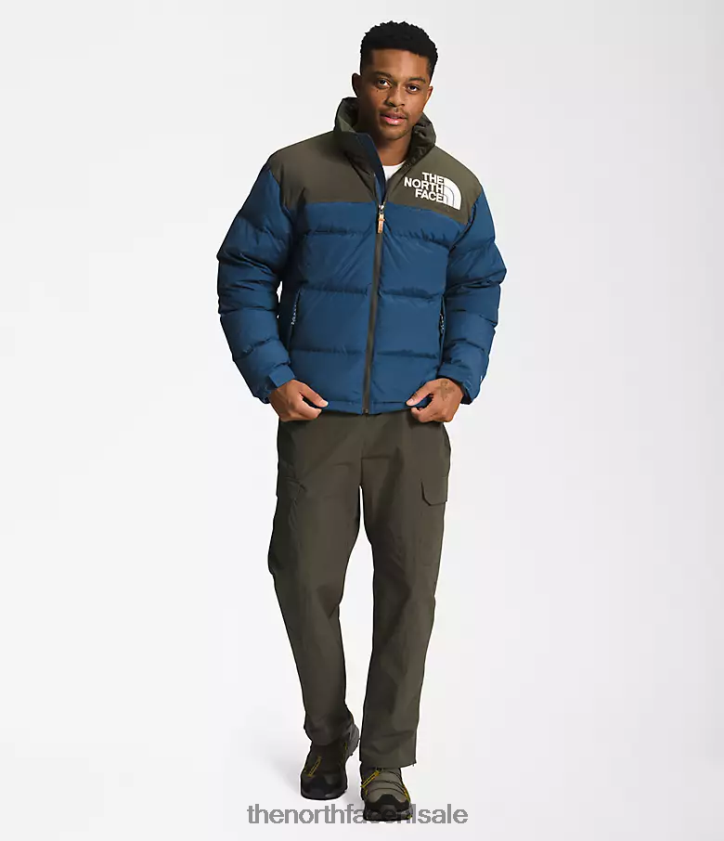 Heren 92 low-fi hi-tek-nuptse The North Face P464ZN826 kleding schaduwblauw/nieuw taupegroen