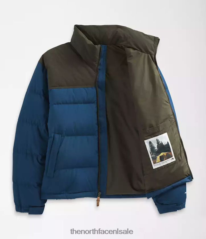 Heren 92 low-fi hi-tek-nuptse The North Face P464ZN826 kleding schaduwblauw/nieuw taupegroen