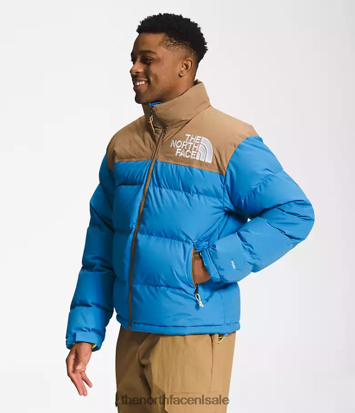 Heren 92 low-fi hi-tek-nuptse The North Face P464ZN828 kleding super sonisch blauw/utiliteitsbruin