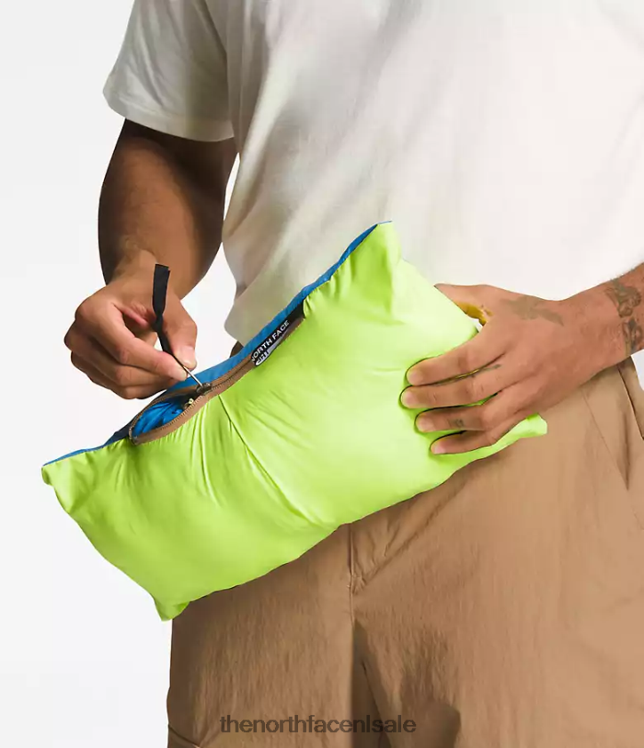 Heren 92 low-fi hi-tek-nuptse The North Face P464ZN828 kleding super sonisch blauw/utiliteitsbruin