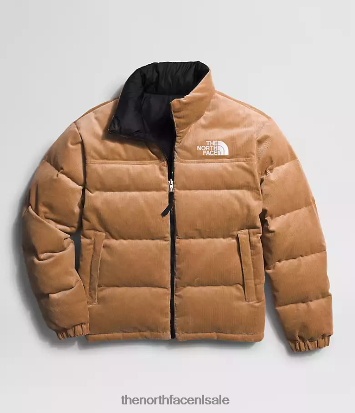 Heren 92 omkeerbaar nuptse jasje The North Face P464ZN1203 kleding amandelboter/tnf zwart