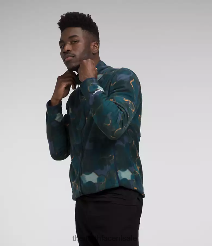 Heren Alpine Polartec 100-jas The North Face P464ZN14 kleding Summit marineblauwe camotextuurprint