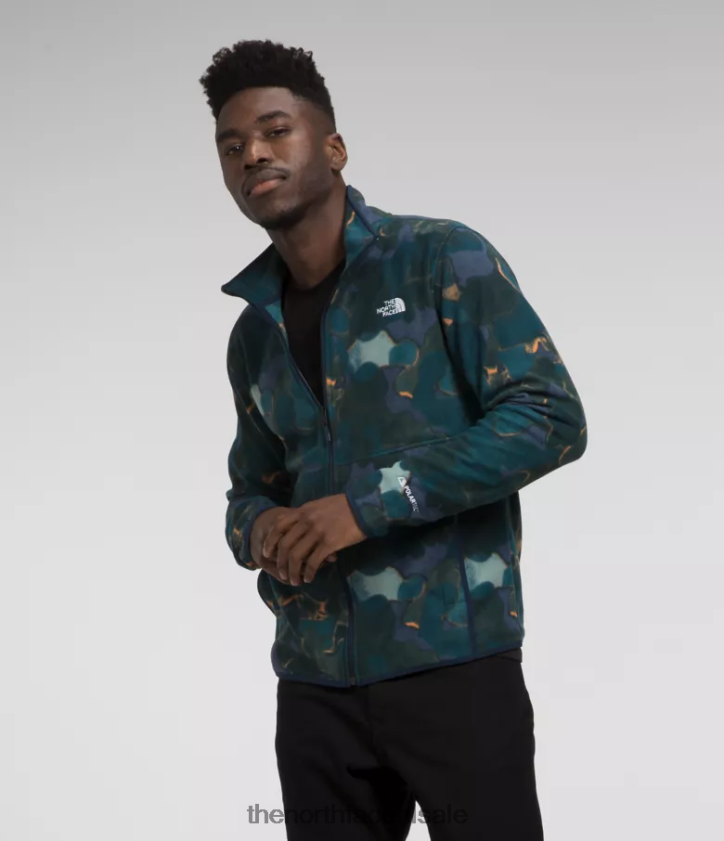 top marineblauwe camotextuurprint