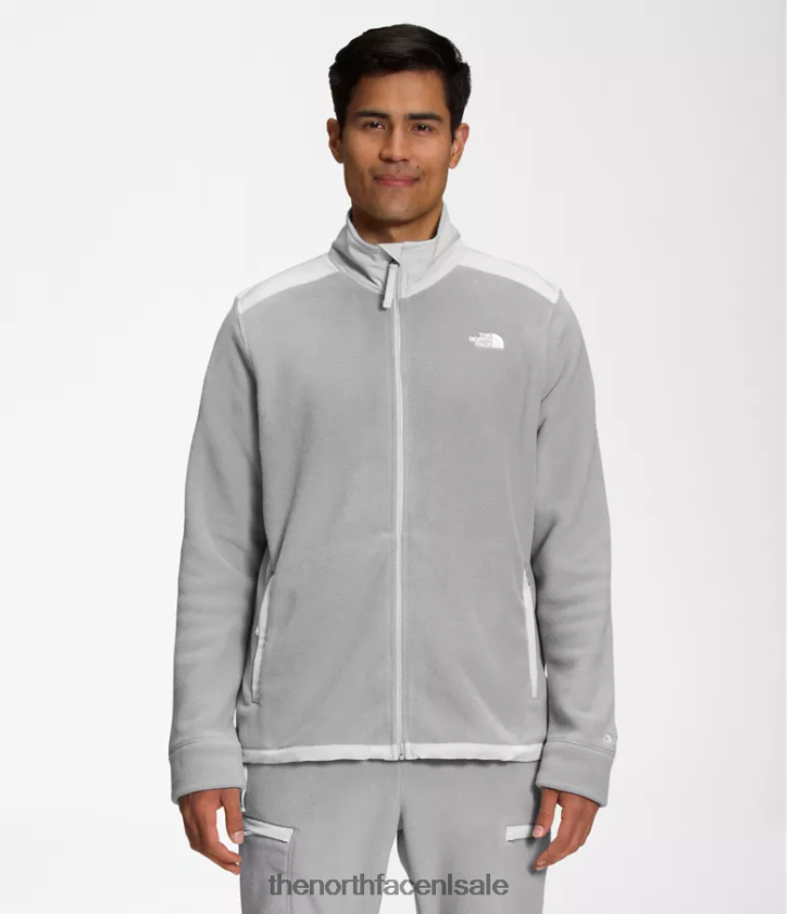Heren Alpine Polartec 200 jack met volledige ritssluiting The North Face P464ZN540 kleding smeltgrijs/tingrijs
