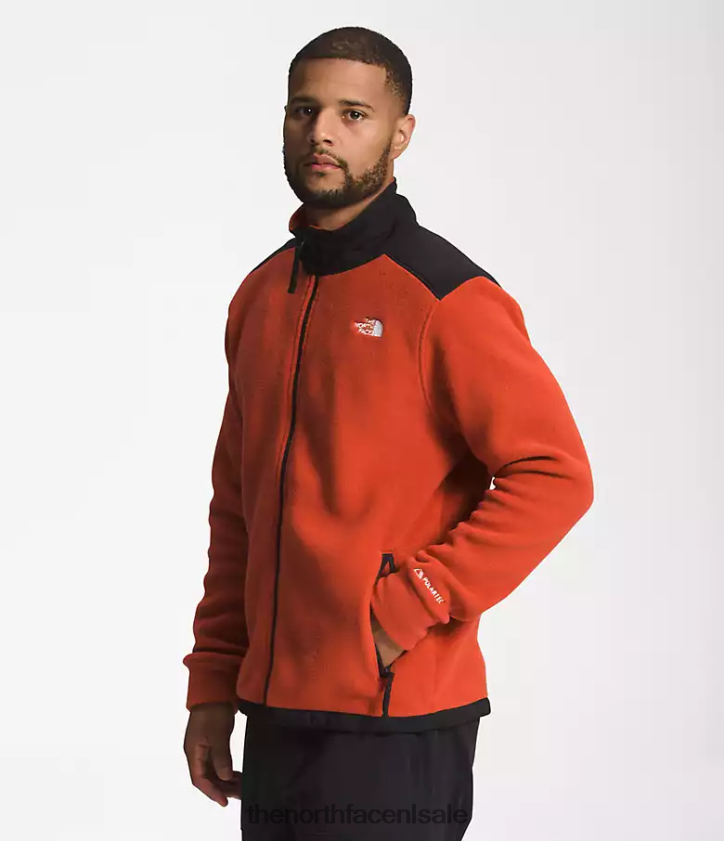 Heren Alpine Polartec 200 jack met volledige ritssluiting The North Face P464ZN541 kleding verroest brons/tnf zwart