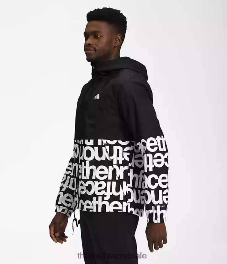 Heren Antora regenhoodie The North Face P464ZN1199 kleding tnf zwart/tnf zwarte afdruk