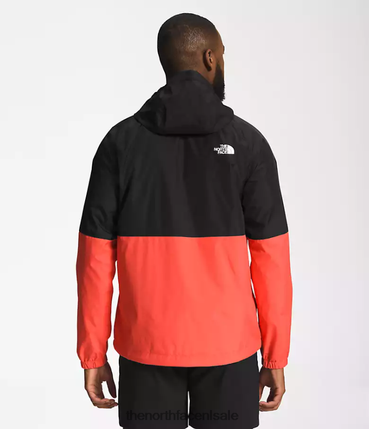 Heren Antora regenhoodie The North Face P464ZN1200 kleding tnf zwart/retro oranje