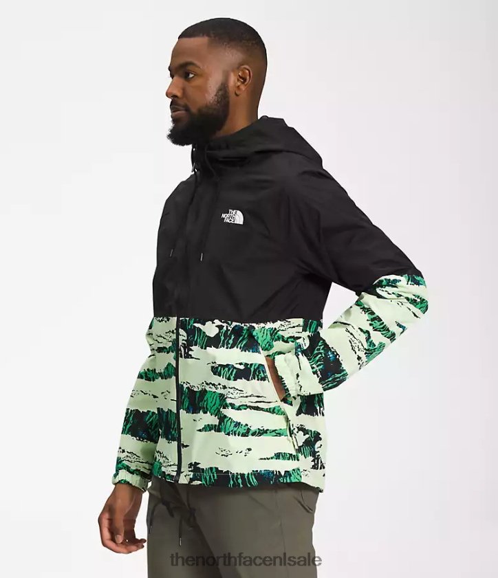 Heren Antora regenhoodie The North Face P464ZN1201 kleding tnf zwart/utility bruine camouflageprint