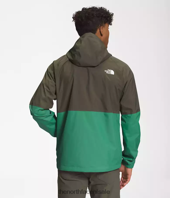 Heren Antora regenhoodie The North Face P464ZN1202 kleding nieuw taupegroen/diep grasgroen