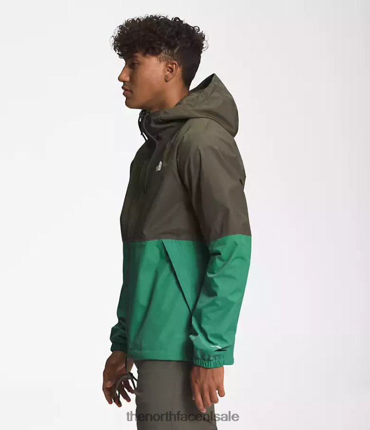 Heren Antora regenhoodie The North Face P464ZN1202 kleding nieuw taupegroen/diep grasgroen