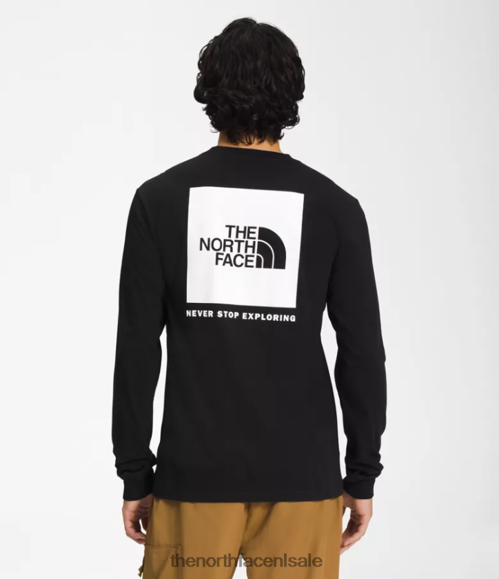 Heren Box NSE T-shirt met lange mouwen The North Face P464ZN1206 kleding tnf zwart/tnf wit
