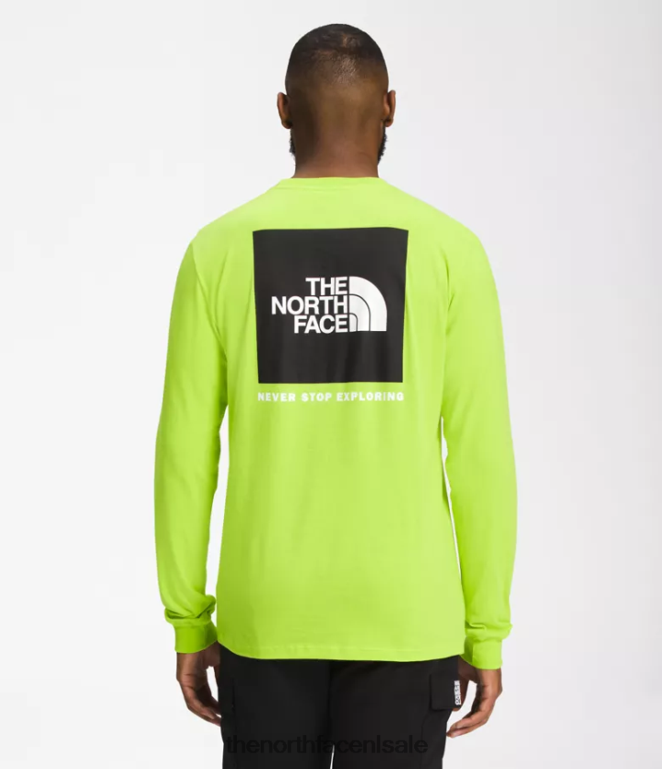 Heren Box NSE T-shirt met lange mouwen The North Face P464ZN1213 kleding led geel/tnf zwart