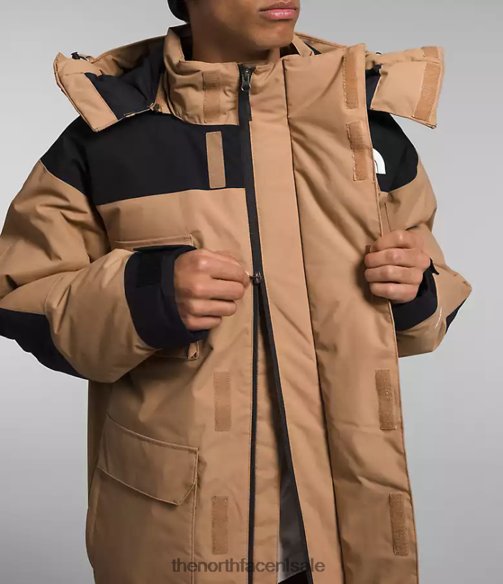Heren Coldworks geïsoleerde parka The North Face P464ZN1242 kleding amandelboter/tnf zwart