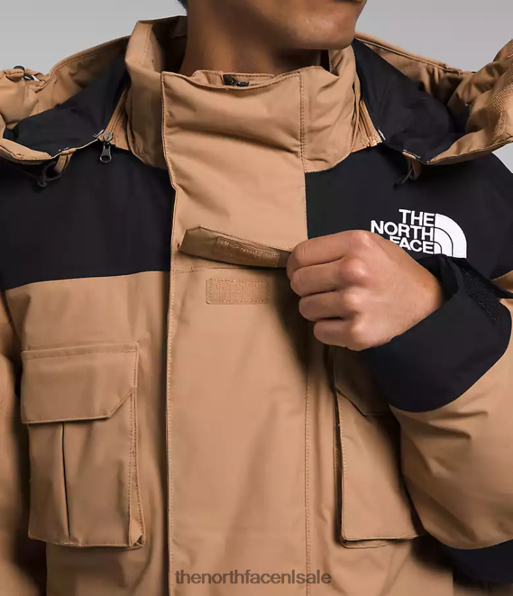 Heren Coldworks geïsoleerde parka The North Face P464ZN1242 kleding amandelboter/tnf zwart