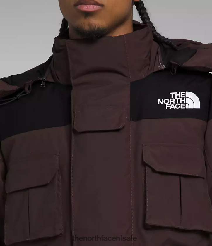 Heren Coldworks geïsoleerde parka The North Face P464ZN1244 kleding kolenbruin/tnf zwart
