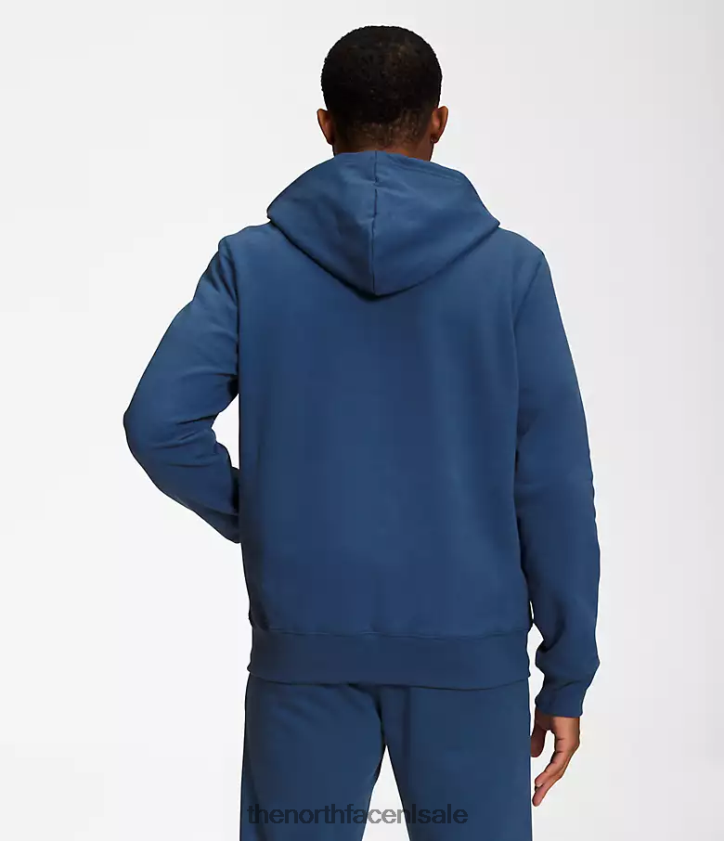 Heren Heritage patch hoodie met volledige ritssluiting The North Face P464ZN706 kleding schaduwrijk blauw