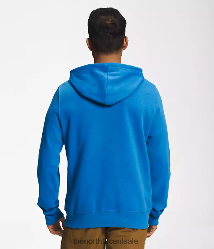 Heren Jumbo hoodie met halve koepel The North Face P464ZN1124 kleding super sonisch blauw/tnf wit