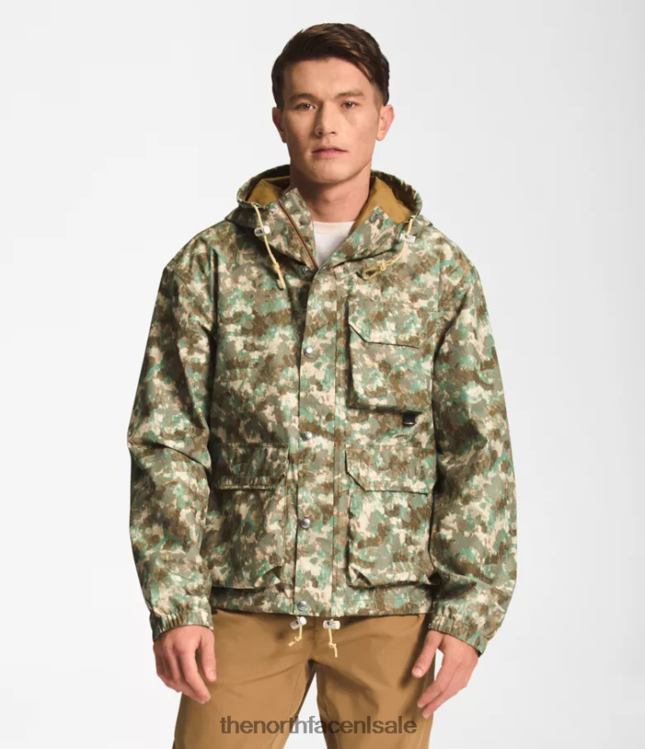 camouflageprint met militaire olijfkleurige stippen