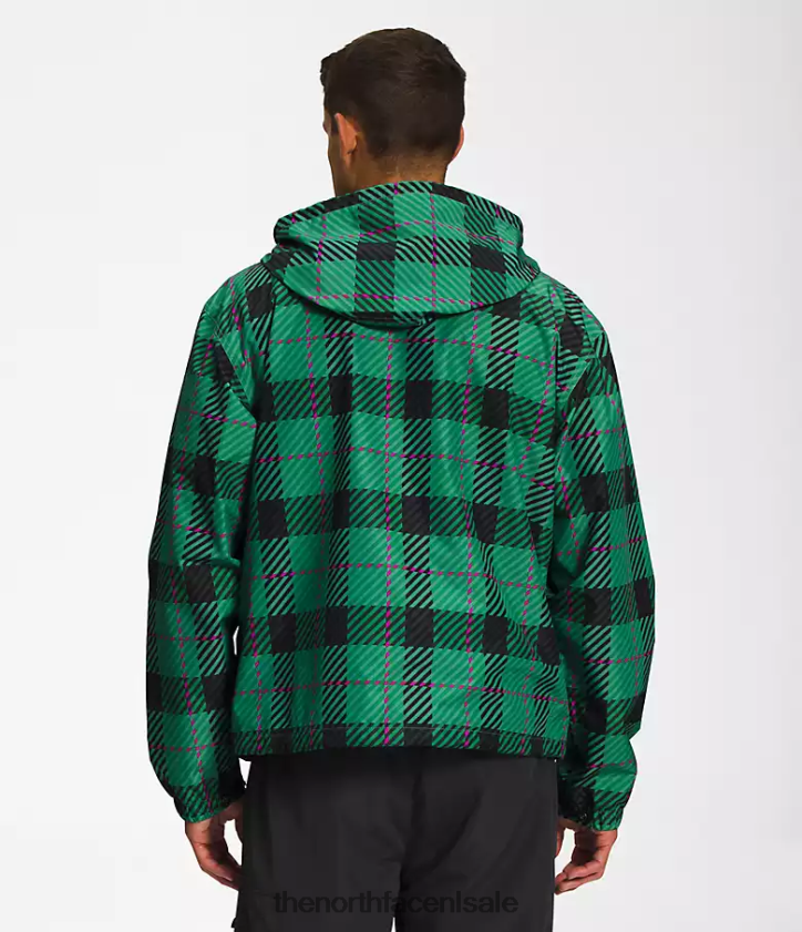 Heren M66 utility regenjas The North Face P464ZN295 kleding diepe grasgroene plaid