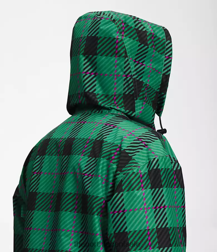 Heren M66 utility regenjas The North Face P464ZN295 kleding diepe grasgroene plaid