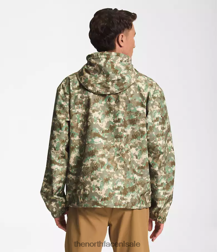 Heren M66 utility regenjas The North Face P464ZN296 kleding camouflageprint met militaire olijfkleurige stippen