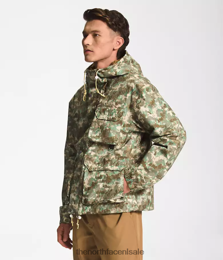 Heren M66 utility regenjas The North Face P464ZN296 kleding camouflageprint met militaire olijfkleurige stippen