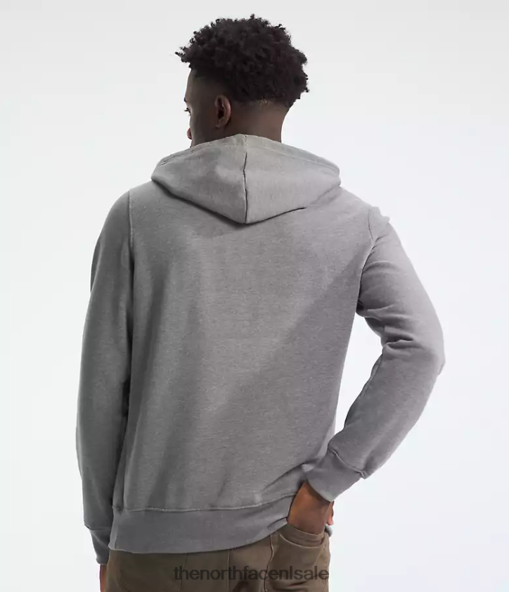 Heren Pullover-hoodie met halve koepel The North Face P464ZN104 kleding tnf middengrijs gemêleerd/tnf wit