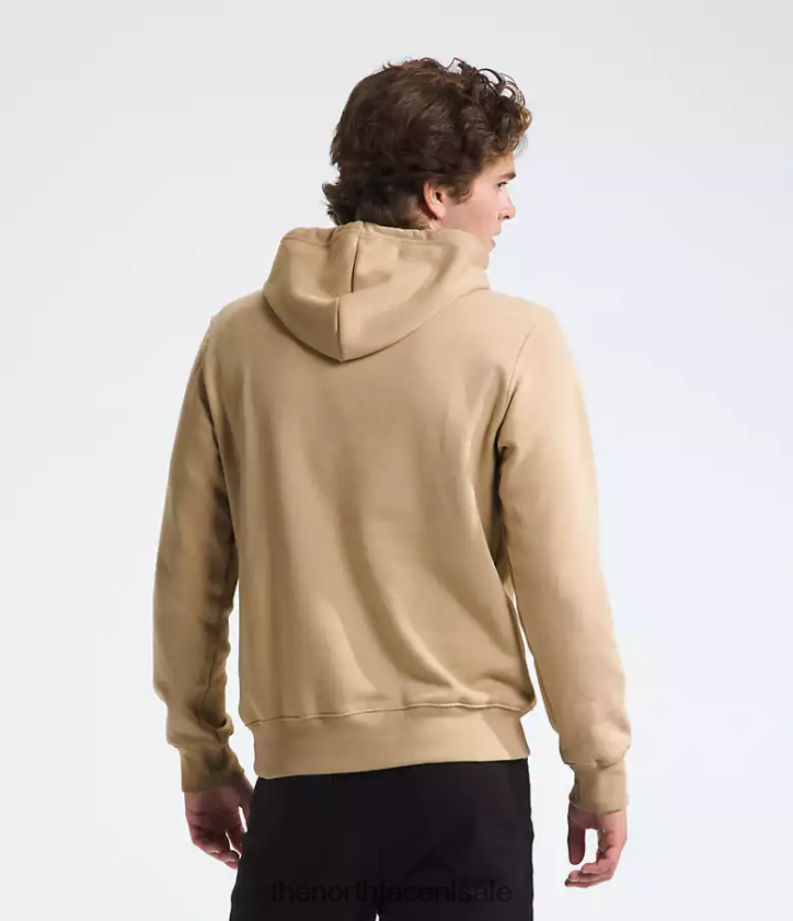 Heren Pullover-hoodie met halve koepel The North Face P464ZN108 kleding kaki steen/tnf wit