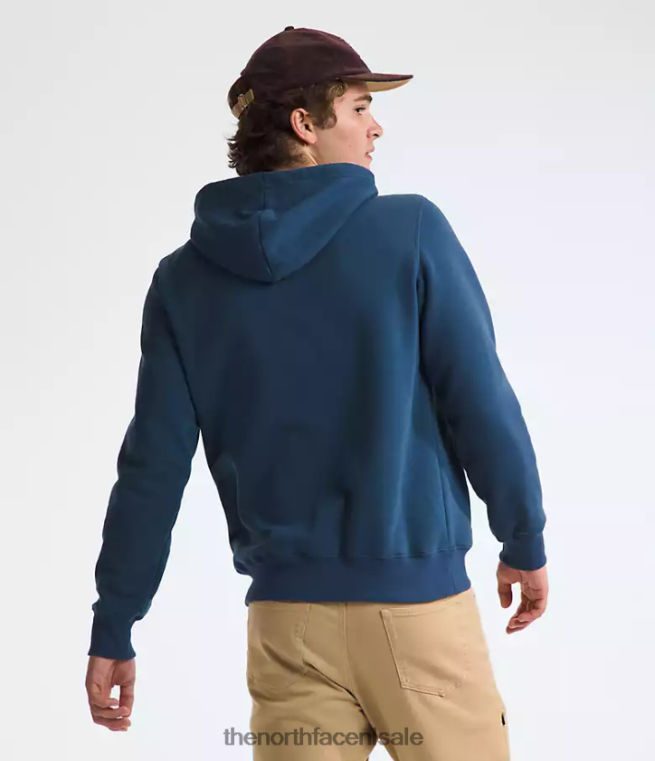 Heren Pullover-hoodie met halve koepel The North Face P464ZN111 kleding schaduwrijk blauw