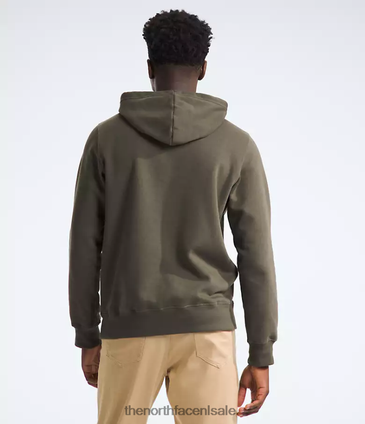 Heren Pullover-hoodie met halve koepel The North Face P464ZN113 kleding nieuw taupegroen