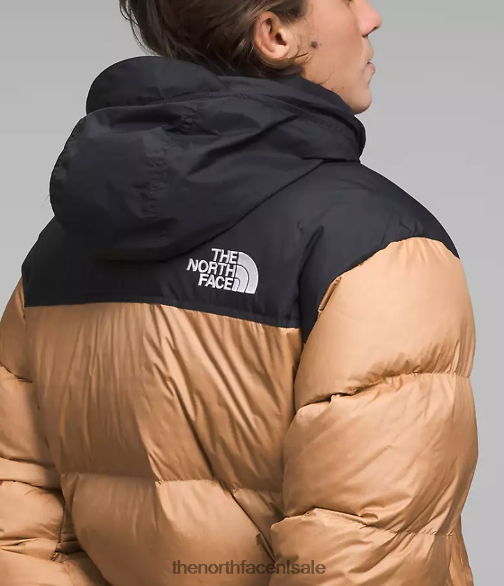 Heren Retro nuptse jasje uit 1996 The North Face P464ZN471 kleding amandelboter/tnf zwart