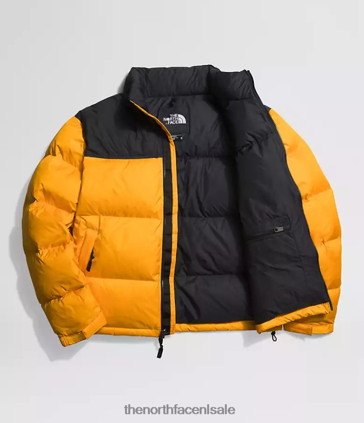 Heren Retro nuptse jasje uit 1996 The North Face P464ZN472 kleding top goud/tnf zwart