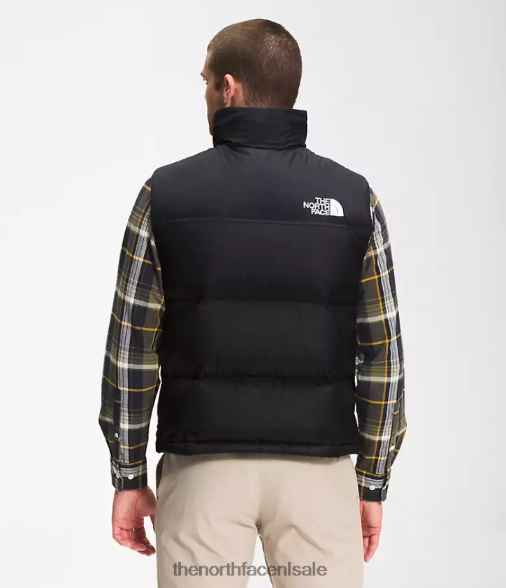 Heren Retro nuptse-vest uit 1996 The North Face P464ZN288 kleding gerecycled tnf zwart