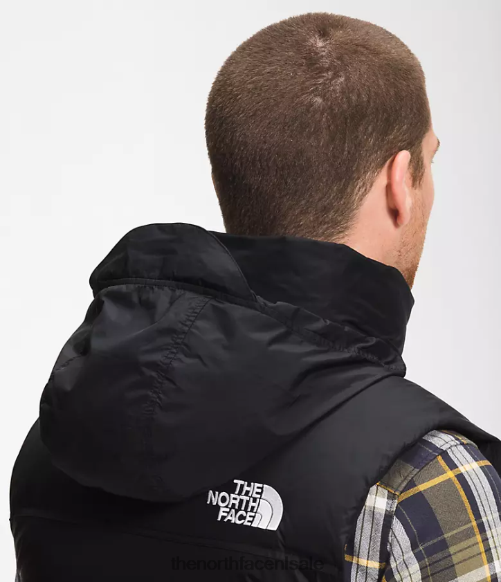 Heren Retro nuptse-vest uit 1996 The North Face P464ZN288 kleding gerecycled tnf zwart