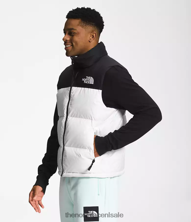 Heren Retro nuptse-vest uit 1996 The North Face P464ZN290 kleding tnf wit/tnf zwart