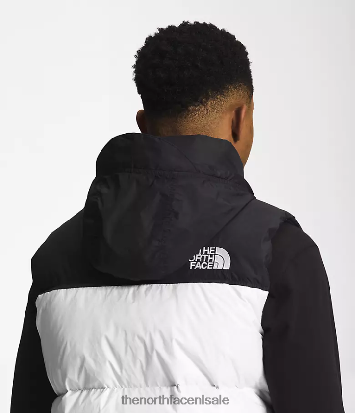 Heren Retro nuptse-vest uit 1996 The North Face P464ZN290 kleding tnf wit/tnf zwart