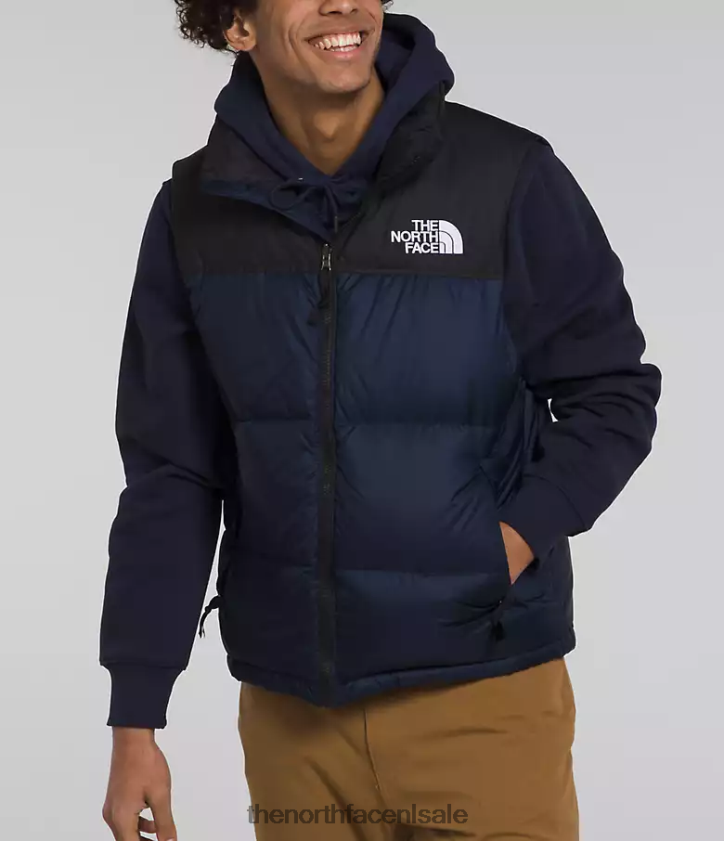 Heren Retro nuptse-vest uit 1996 The North Face P464ZN292 kleding top marine/tnf zwart