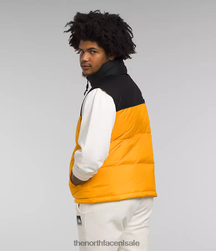 Heren Retro nuptse-vest uit 1996 The North Face P464ZN293 kleding top goud/tnf zwart