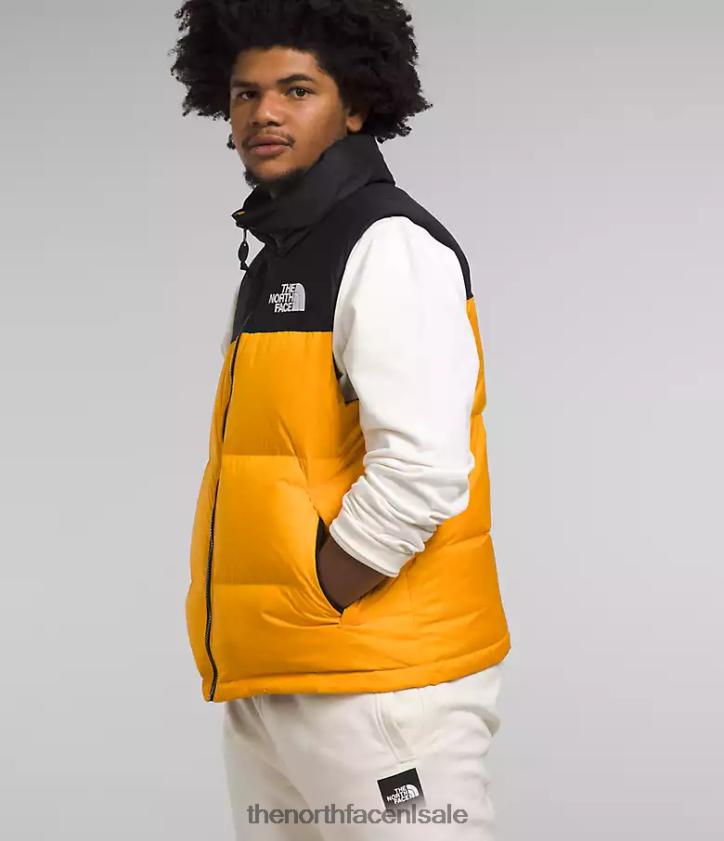Heren Retro nuptse-vest uit 1996 The North Face P464ZN293 kleding top goud/tnf zwart