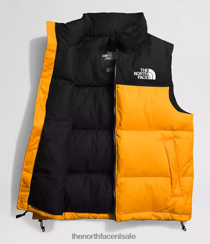 Heren Retro nuptse-vest uit 1996 The North Face P464ZN293 kleding top goud/tnf zwart