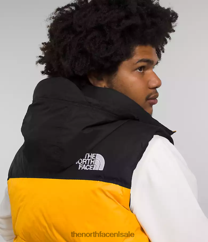 Heren Retro nuptse-vest uit 1996 The North Face P464ZN293 kleding top goud/tnf zwart