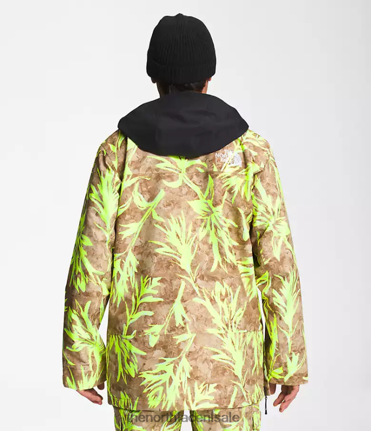 Heren Silvani anorak The North Face P464ZN1121 kleding utility bruine penseelprint/tnf zwart